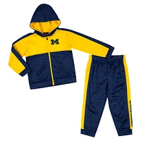 Toddler Colosseum Navy Michigan Wolverines Full-Zip Fleece Hoodie & Pants Set