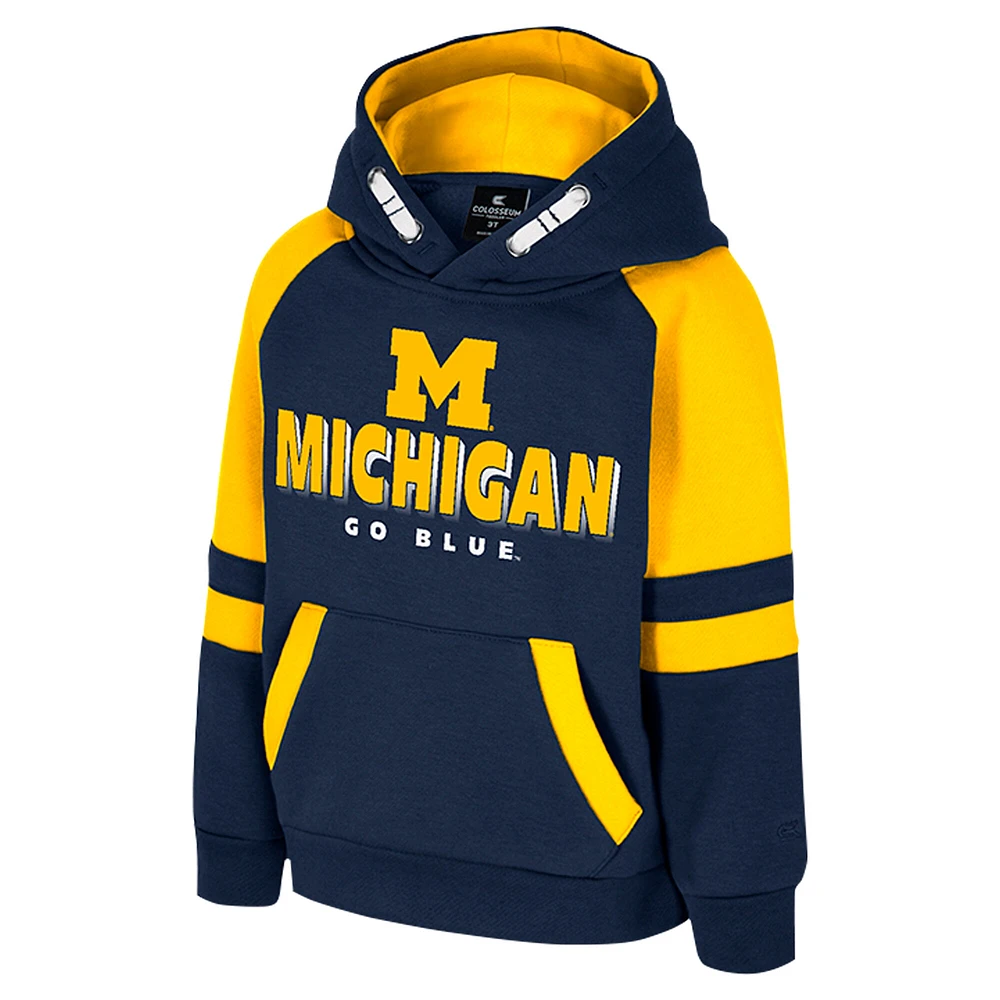 Sweat à capuche bleu marine Colosseum Michigan Wolverines pour tout-petit