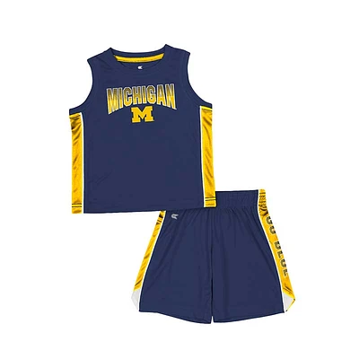 Ensemble débardeur et short Colosseum Navy Michigan Wolverines Vecna ​​pour tout-petit