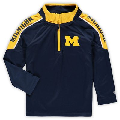 Toddler Colosseum Navy Michigan Wolverines Windshirt Quarter-Zip Jacket