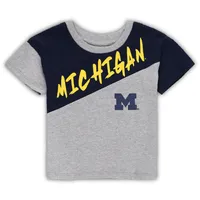 Ensemble t-shirt et short Michigan Wolverines Super Star gris chiné pour tout-petit