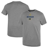 Toddler Jordan Brand Heather Gray Michigan Wolverines Legend Slogan Performance T-Shirt