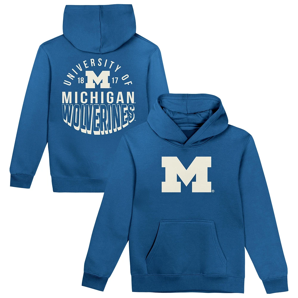 Sweat à capuche en polaire bleu marine pour tout-petit avec bannière de l'équipe des Wolverines du Michigan