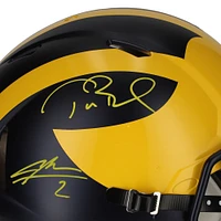 Tom Brady & Charles Woodson Michigan Wolverines Autographed Autographed Riddell Speed Authentic Helmet