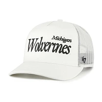 Unisex '47  Cream Michigan Wolverines Foundation Script Adjustable Trucker Hat