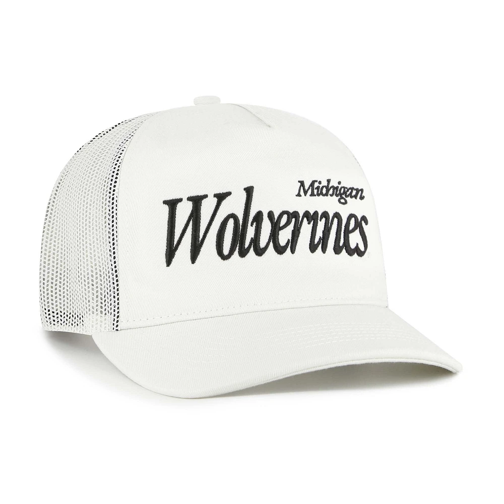 Unisex '47  Cream Michigan Wolverines Foundation Script Adjustable Trucker Hat