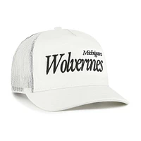 Unisex '47  Cream Michigan Wolverines Foundation Script Adjustable Trucker Hat