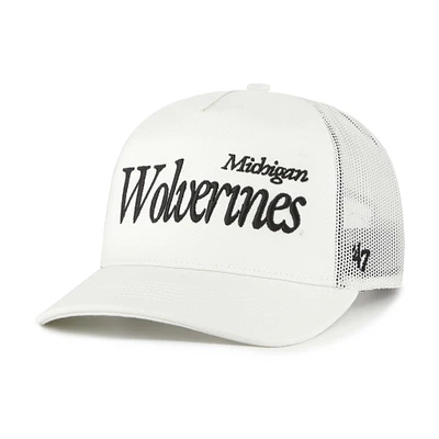 Unisex '47  Cream Michigan Wolverines Foundation Script Adjustable Trucker Hat