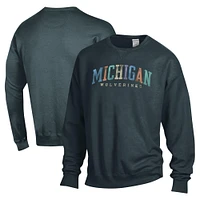 Sweat-shirt surdimensionné unisexe ComfortWash gris Michigan Wolverines