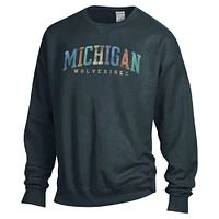 Sweat-shirt surdimensionné unisexe ComfortWash gris Michigan Wolverines