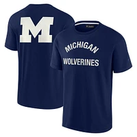 T-shirt unisexe Fanatics Navy Michigan Wolverines Elements super doux à manches courtes