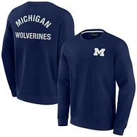 Sweat-shirt unisexe Fanatics Navy Michigan Wolverines Super Soft Pullover Crew