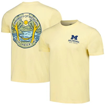 Unisex Gold Michigan Wolverines Scenic Comfort Colors T-Shirt