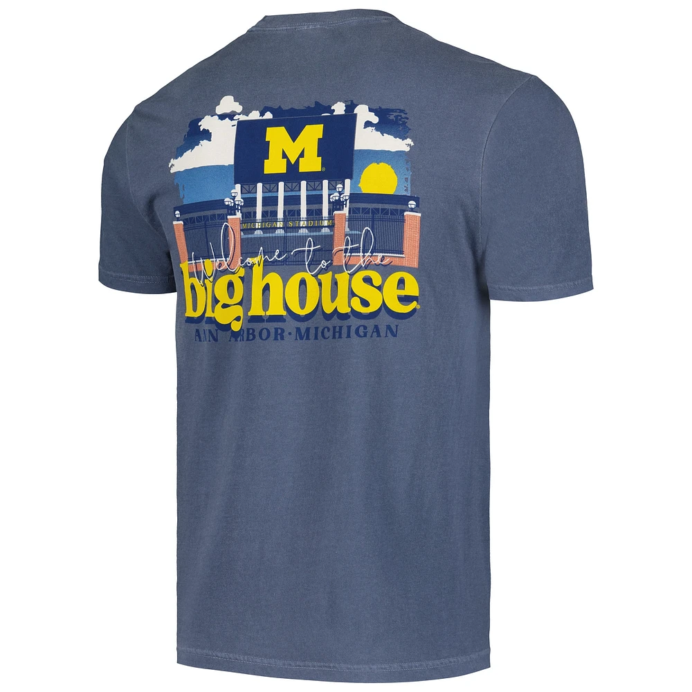 T-shirt unisexe bleu marine Michigan Wolverines Hyper Local Stadium Gates