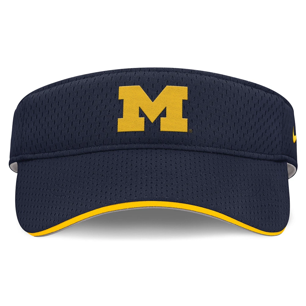 Unisex Nike Navy Michigan Wolverines 2025 Dugout Softball Ace Performance Adjustable Visor