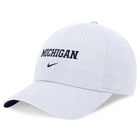 Unisex Nike White Michigan Wolverines 2024 Sideline Club Adjustable Hat