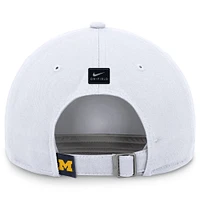 Unisex Nike White Michigan Wolverines 2024 Sideline Club Adjustable Hat