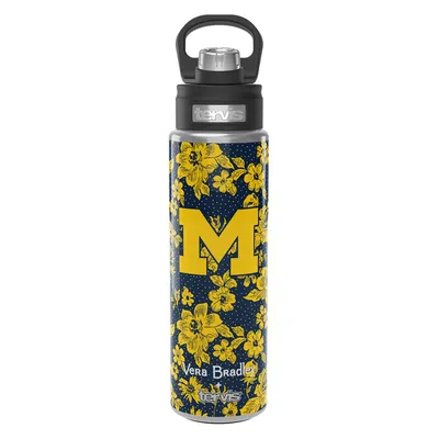 Michigan Wolverines Vera Bradley x Tervis 24oz. Wide Mouth Bottle with Deluxe Lid