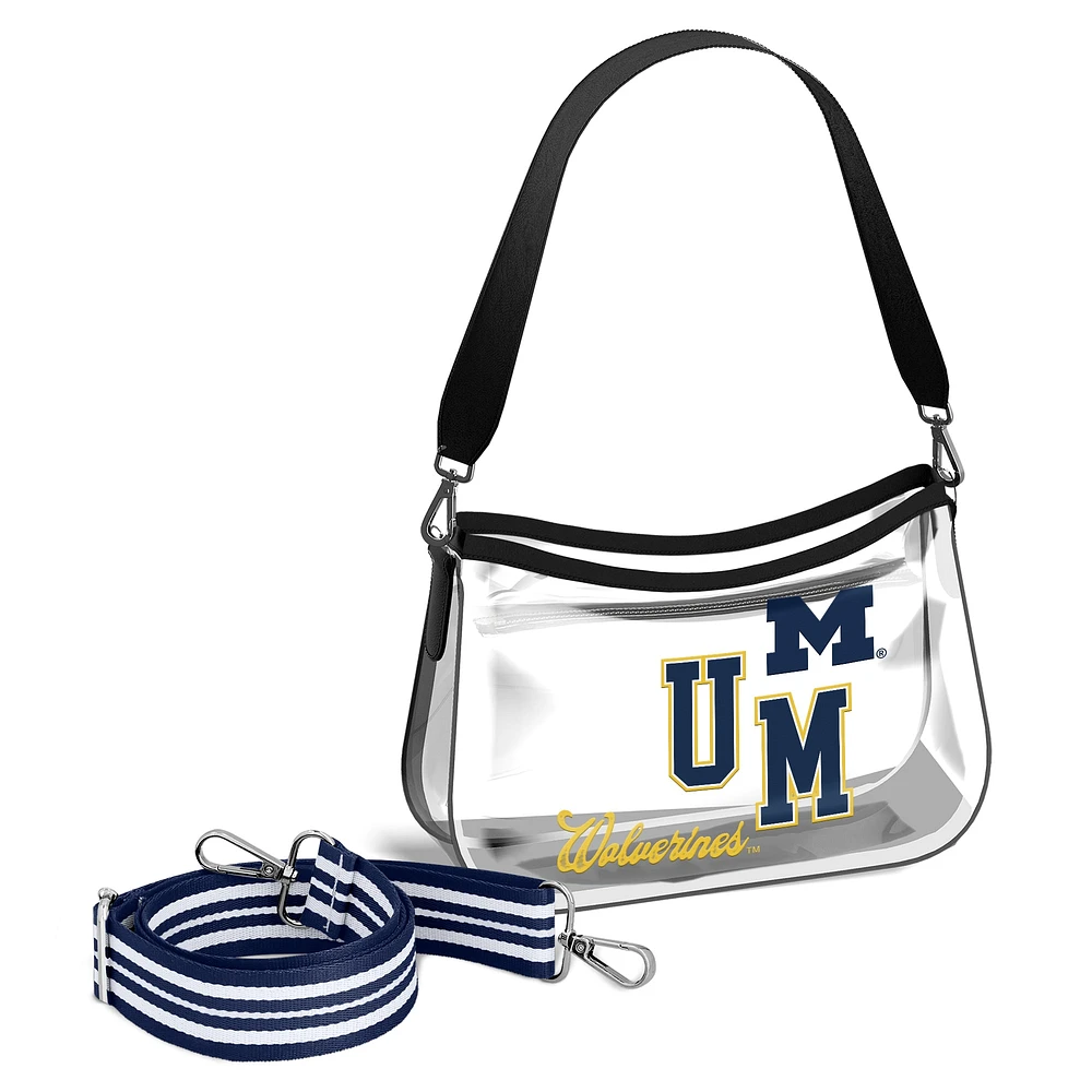 Mini sac à main transparent WEAR by Erin Andrews Michigan Wolverines Stadium