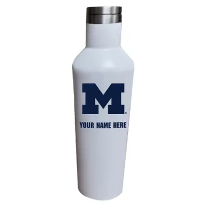 Michigan Wolverines 17oz. Personalized Infinity Stainless Steel Water Bottle - White