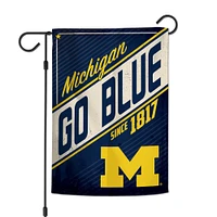 WinCraft Michigan Wolverines Drapeau de jardin double face avec logo rétro 30,5 x 45,7 cm