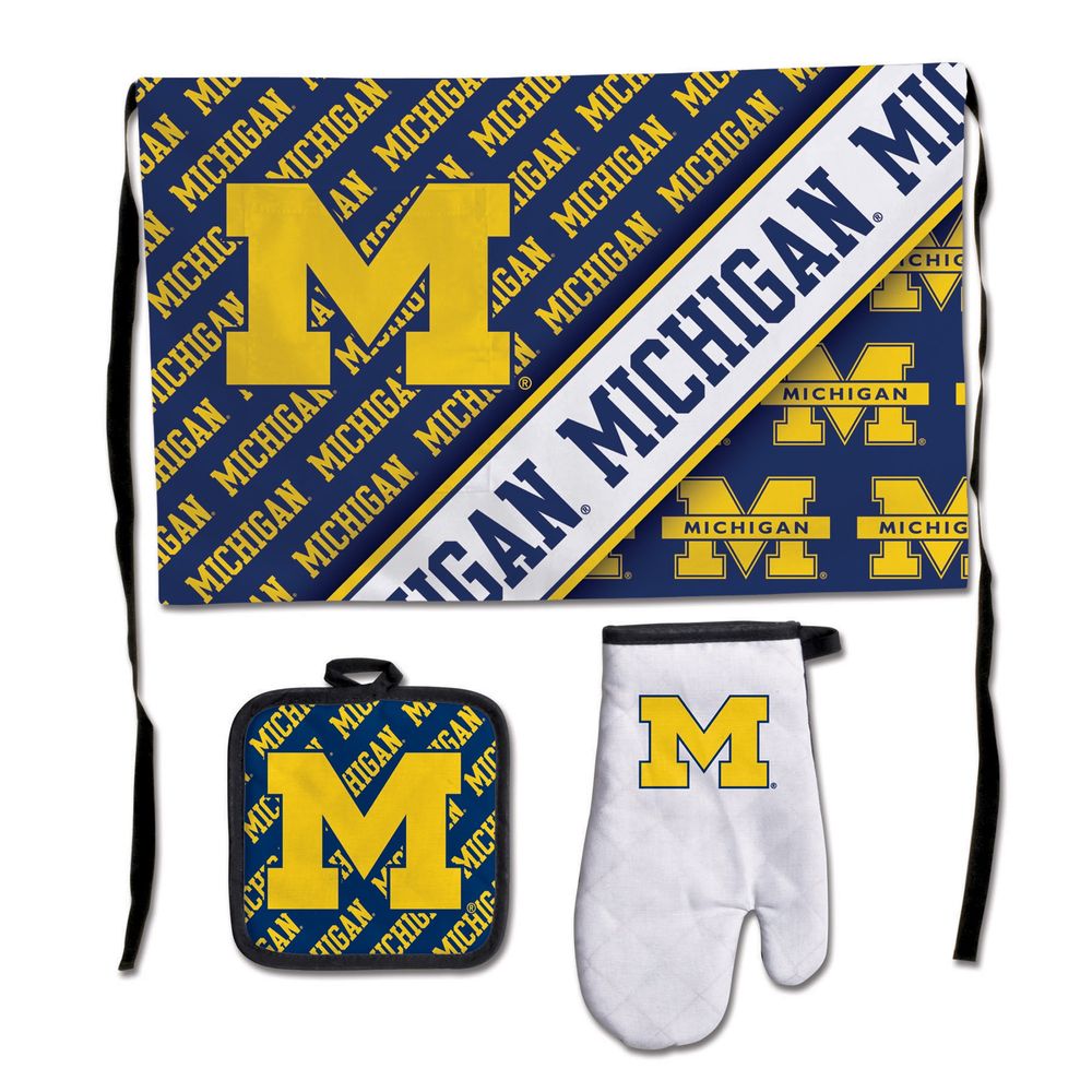 WinCraft Michigan Wolverines 3-Piece Barbecue Set