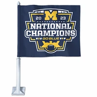 WinCraft Michigan Wolverines College Football Playoff 2023 Champions nationaux 11,75" x 14" Drapeau de voiture double face