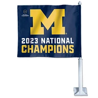 WinCraft Michigan Wolverines College Football Playoff 2023 Champions nationaux 11,75" x 14" Drapeau de voiture double face
