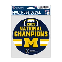 WinCraft Michigan Wolverines College Football Playoff 2023 Champions nationaux 5" Fan Decal