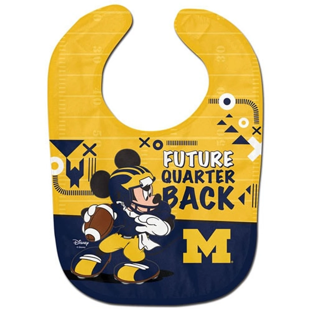 WinCraft Michigan Wolverines Disney Mickey All Pro Baby Bib