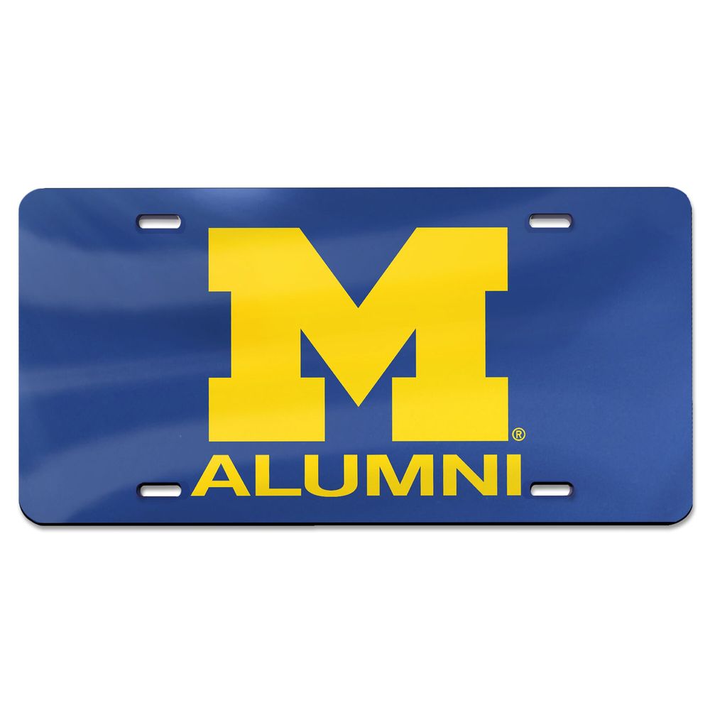 WinCraft Navy Michigan Wolverines Alumni Laser Cut Acrylic License Plate