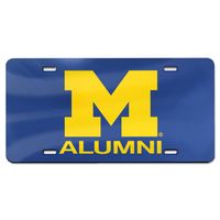 WinCraft Navy Michigan Wolverines Alumni Laser Cut Acrylic License Plate