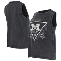 Women's Concepts Sport  Charcoal Michigan Wolverines Distressed Market French Terry Tank Top
