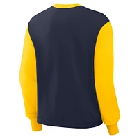 Women's Nike  College Navy Michigan Wolverines Boxy Long Sleeve T-Shirt