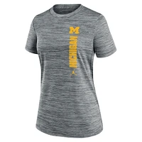 Women's Nike Gray Michigan Wolverines Velocity Performance T-Shirt