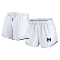Women's Nike  White Michigan Wolverines Performance Tempo Shorts