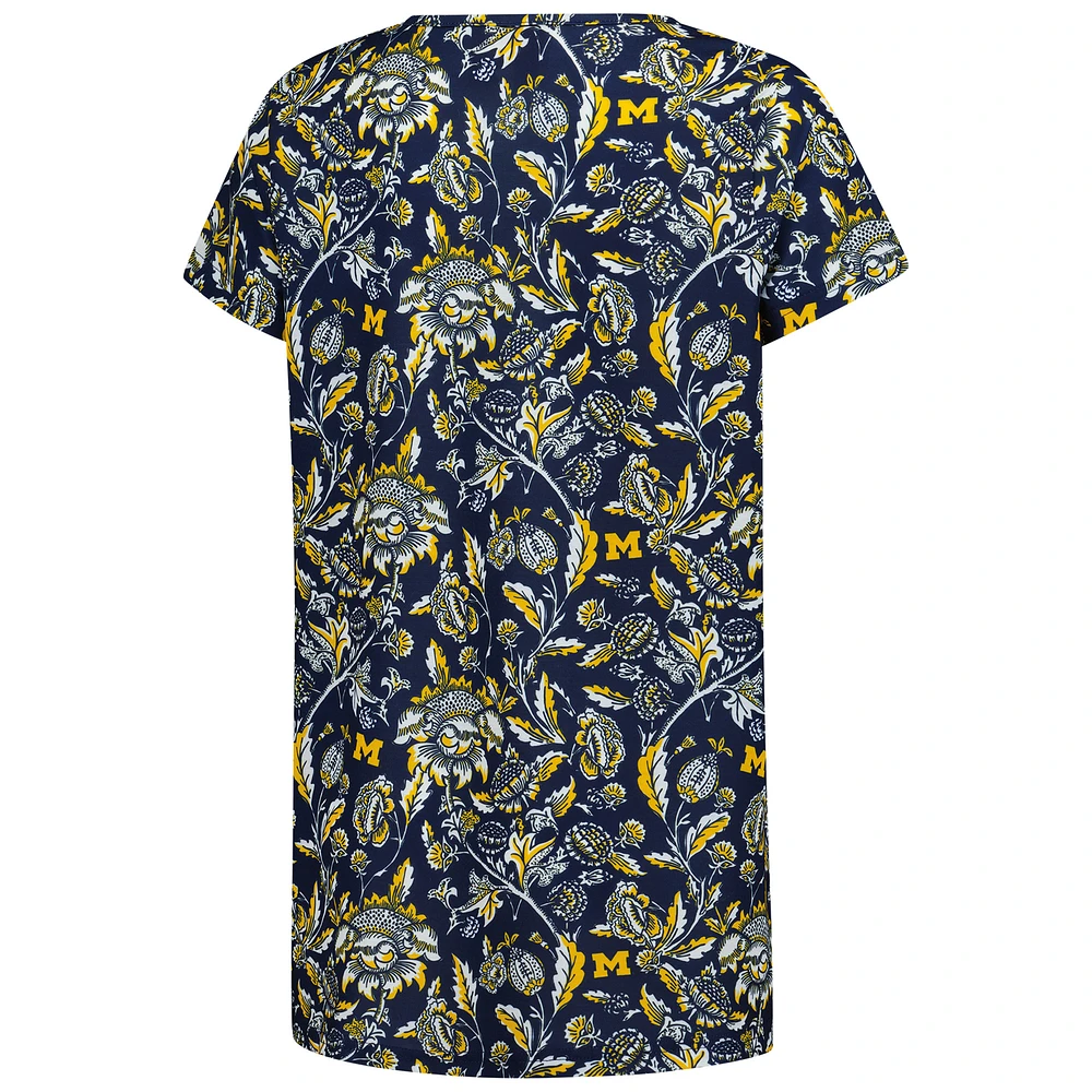 Women's Smith & Quinn  Navy Michigan Wolverines Blake V-Neck T-Shirt