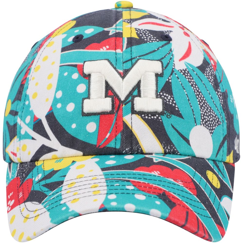 Women's '47 Charcoal Michigan Wolverines Plumeria Clean Up Adjustable Hat