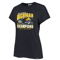 Women's '47  Navy Michigan Wolverines 12-Time Football National Champions Frankie T-Shirt