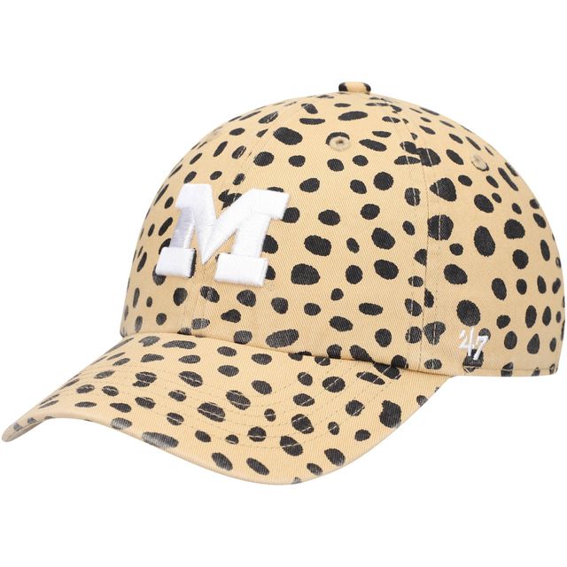 Chapeau réglable '47 Michigan Wolverines Cheetah Clean Up pour femmes