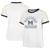 T-shirt blanc '47 Michigan Wolverines Sweet Heat Peyton pour femmes