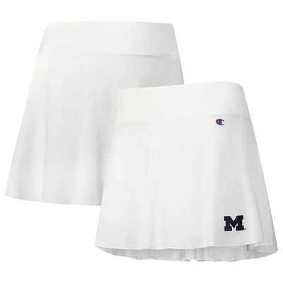 Jupe-short blanche Michigan Wolverines Tailgate Soft Touch pour femme