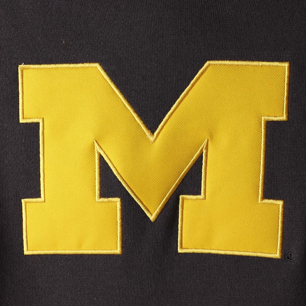 Chandail à capuchon avec gros logo Michigan Wolverines Team pour femmes, anthracite