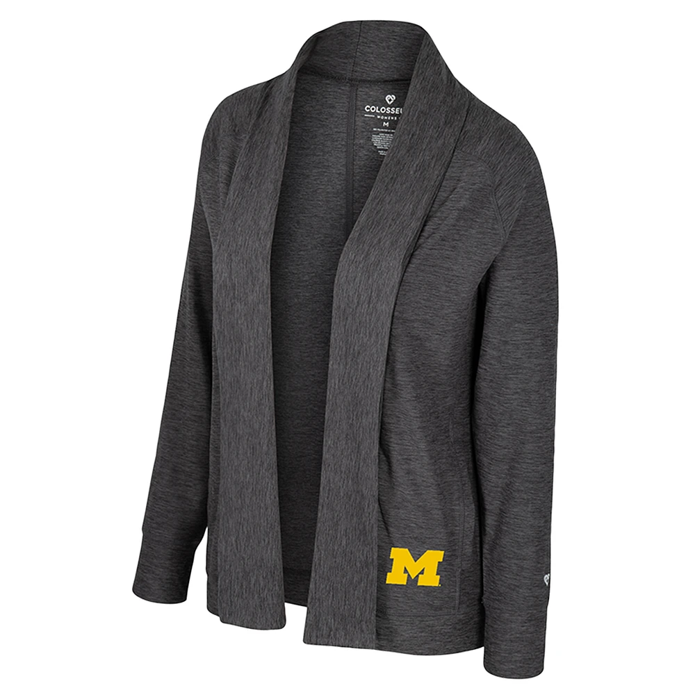 Women's Colosseum  Charcoal Michigan Wolverines Dash Cardigan