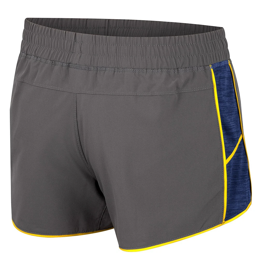 Women's Colosseum Gray Michigan Wolverines Pull The Switch Running Shorts