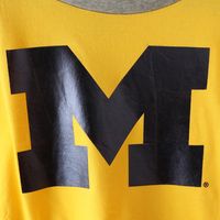 Women's Colosseum Maize Michigan Wolverines Trey Dolman Long Sleeve T-Shirt