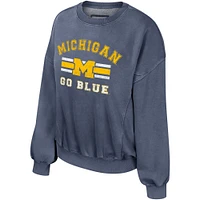 Sweat-shirt délavé Colosseum Navy Michigan Wolverines Audrey pour femmes