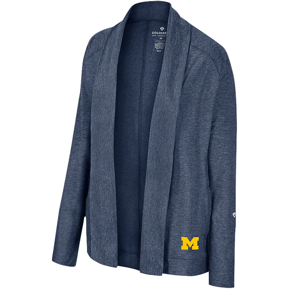 Pull cardigan Colosseum bleu marine Michigan Wolverines Morningside pour femme