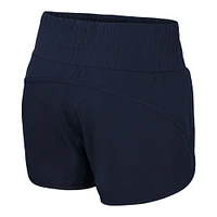 Short taille haute à smocks Stop By pour femme Colosseum Navy Michigan Wolverines