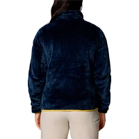 Women's Columbia  Navy Michigan Wolverines Fireside II Sherpa Full-Zip Jacket